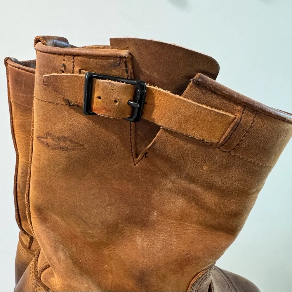 Broken Homme Brown Lukas Harness Leather‎ Work Boots 9EEE